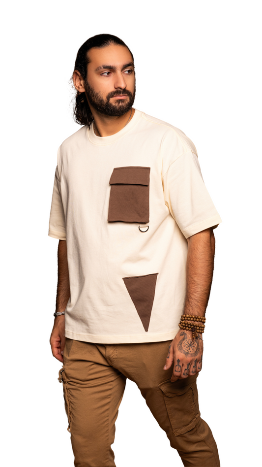 Eudcollection Oversized Simple Pocket Tee